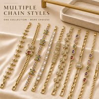 Bracelet XUPING en gros, multi-styles, plaqué or 14 carats, décoré de micro-pavés de zirconiums colorés, étanche et abordable