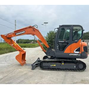 Mini pelle Doosan DX60 d'occasion de marque coréenne originale Doosan DX55 <span class=keywords><strong>Mode</strong></span> Eco pour une faible consommation de carburant avec cabine - Product Image 2