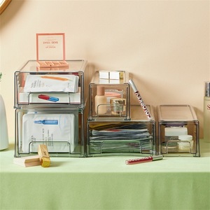 Stackable <strong>Storage</strong> Drawers Clear Acrylic Drawer Organizers with Handles Easily Assemble for Bathroom <strong>Kitchen</strong> <strong>Undersink</strong> Cabinet - Product Image 4