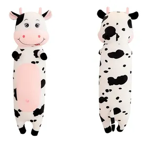 4015 qualité supérieure en peluche lait vache forme animale jeter oreiller adorable câlin vache en peluche oreiller