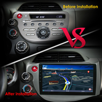 Lecteur multimédia de voiture Android 10 pouces 4D DSP Bt Wifi FM RDS Carplay GPS Navigation pour Honda Fit 2008 2009 2010 2011 2012 2013