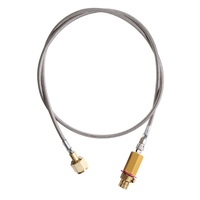 Kit adaptateur de réservoir de CO2 pour eau gazeuse en acier inoxydable avec tuyau de 60 pouces et filetage CGA320/W21.8