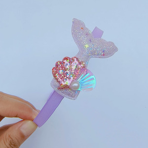 Adorable Barrette-Serre-tête Coquillage et Perles pour Petites Filles, Accessoire Cheveux d'Inspiration <span class=keywords><strong>Sirène</strong></span> pour Enfants - Product Image 4
