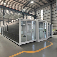 Contenedor Modular de Acero de 40 pies, Expandible, Tipo Cápsula, con Paneles Sándwich, Diseño Moderno, para Oficina u Hogar en Exteriores
