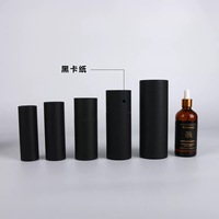 Boîtes rigides rondes personnalisées biodégradables pour baume à lèvres, avec doublure en éponge, en tube de papier kraft