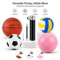 Pompe à vélo multifonctionnelle légère en aluminium, portable, compatible, mini pompe à vélo polyvalente pour un gonflage rapide