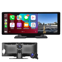 Écran tactile universel portable pour voiture avec CarPlay sans fil intégré, 10,26 pouces, caméra arrière, lecture MP3/MP4, positionnement global