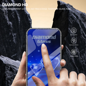 กระจกเทมเปอร์กันฝุ่นกันฝุ่นติดเพชรอุปกรณ์ป้องกันหน้า<span class=keywords><strong>จอ</strong></span>สำหรับ <span class=keywords><strong>iPhone</strong></span> <span class=keywords><strong>11</strong></span> 12 13 14 15 16 17 <span class=keywords><strong>PRO</strong></span> MAX - Product Image 2