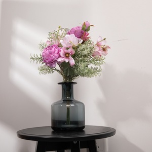 Bouquet de fleurs artificielles Lydia rose et violet pour décoration intérieure et accessoires de mariage CF01126 - Product Image 1