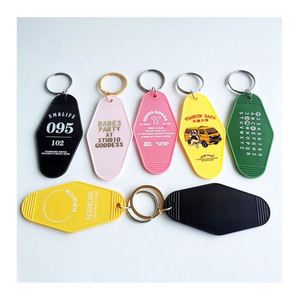 Custom Logo Vintage Motel Keychain Design Free Sample <b>Blank</b> Plastic UV Printed Metal Alloy Zinc for Personalised Style - Product Image 1