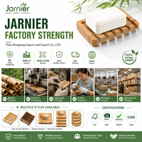 Support de savon solide Jarnier pour la douche, porte-savon en bois, plateau de rangement en bois, étui de voyage, porte-savon en bambou