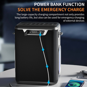 X15 karaoke máy PA hệ thống với hai micro không dây, loa không dây di động với điều khiển từ xa, pd65w sạc nhanh - Product Image 3