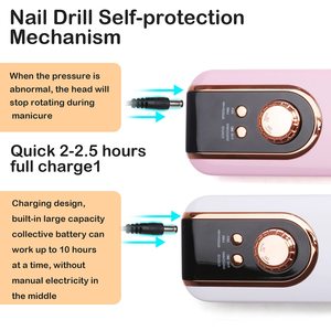 Máquina Eléctrica Portátil Profesional Recargable de 35000 RPM para Uñas, Kit de Lima Eléctrica para Uñas Acrílicas, Gel, Pulido y Remoción, Manicura - Product Image 6