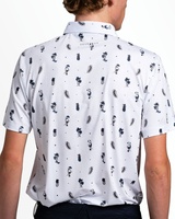 Kyto — Golf personnalisé de Golf, en Polyester, Spandex, blanc, imprimé, Toucan Man