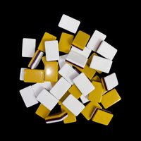Ensemble de tuiles de mahjong américaines peintes à la main de luxe jaunes Paris, 160 pièces, trois couches en acrylique avec tapis en néoprène, Maison Mahjong