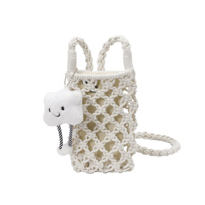 Sac bandoulière ajouré tissé à la main motif nuage hawaïen mignon pour téléphone, collection Printemps 2026, idéal pour les vacances d'été et les loisirs - Product Image 3