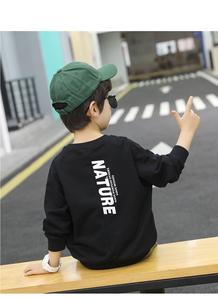 Vêtements pour enfants, nouveau design, pull noir à lettres pour enfants et ensemble pantalon sarouel, garçon - Product Image 5