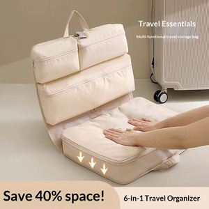Nuevas Bolsas de Almacenamiento al Vacío 6 en 1, de Tela Twill, Multiusos, Portátiles para Viaje, Organizador de Ropa y Ropa Interior, Plegables, de PE/PA - Product Image 5