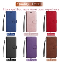 Étui portefeuille rétro uni en cuir pour Samsung Galaxy S24 Plus S22 Ultra A13 M52 A53 5G A03 A14 4G A33 A73 A23 A03 Core Flip Cover