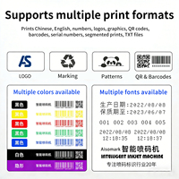 Aisomark - Impresora de Inyección de Tinta Manual Portátil de 12,7 mm para Etiquetas de Fecha, Número de Lote, Logotipo y Código QR, Nueva Máquina de Codificación de Huevos Flexibles