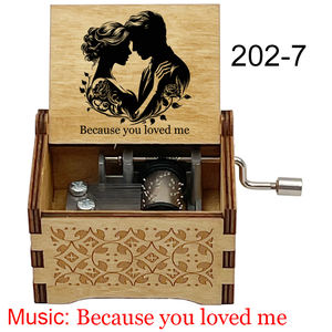 Carillon Vintage '<span class=keywords><strong>Because</strong></span> <span class=keywords><strong>You</strong></span> Loved Me' con Movimento Sankyo, Tema di Film Famosi, Regalo per Fidanzata, Fidanzato, Moglie, San Valentino - Product Image 3