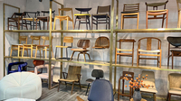 Chaise de salle à manger moderne de luxe, cadre en bois de frêne design avec revêtement en tissu, style scandinave, chaises pour restaurants et bars