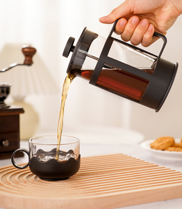 Prensa Francesa Kingze de Gran Capacidad 350ml 600ml 800ml 1000ml, Cafetera Portátil de Vidrio de Doble Pared para Camping - Product Image 3