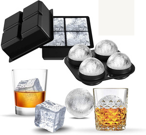 Molde para cubitos de hielo, bandeja de silicona de 6 cavidades, tamaño grande y gigante, 2 pulgadas, sin Bpa - Product Image 2
