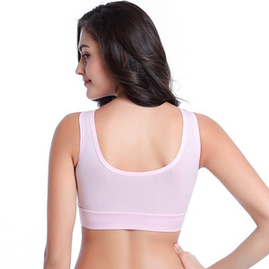 <span class=keywords><strong>Sujetador</strong></span> de <span class=keywords><strong>lactancia</strong></span> <span class=keywords><strong>cruzado</strong></span> sin aros estilo chaleco para maternidad, talla grande, de algodón para embarazo y posparto - Product Image 2
