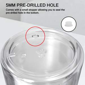 แก้วน้ำทรงกระบอกใส ดีไซน์ใหม่ พร้อมหูจับ ปลอด<span class=keywords><strong>ส</strong></span>าร BPA  วั<span class=keywords><strong>ส</strong></span>ดุ PS อะคริลิก  พร้อมรูเจาะสำเร็จรูป <span class=keywords><strong>ส</strong></span>ำหรับงาน DIY  ขนาด 40 ออนซ์  <span class=keywords><strong>แบบ</strong></span>ลูกโลกหิมะ - Product Image 5