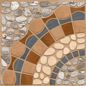 Digital Print 400x400MM Gray Timber Ash Wooden Look Porcelain <b>Parking</b> Tile Wood Plank <b>Design</b> for <b>Outdoor</b> Floor Use - Product Image 2