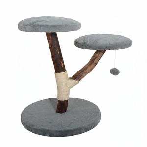 Solid Wood Integrated Fruitwood <b>Cat</b> <b>Tree</b> Cozy Den Jute-surfaced <b>Scratching</b> <b>Post</b> Jumping Platform Simplicity Style - Product Image 2