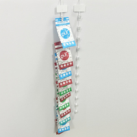 Présentoir de sac de bonbons à l'étagère suspendue en acier en métal de nourriture de supermarché avec l'impression d'étiquette de prix et de logo