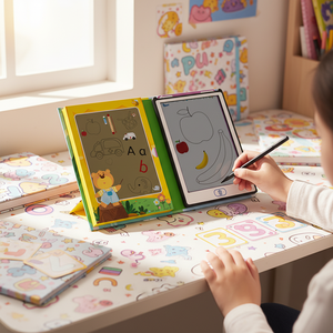 Tavoletta LCD Riutilizzabile HFL 6/8.5/11 Pollici per Bambini, Lavagna per Disegnare, Giocattolo Educativo per 2-7 Anni, Libro <span class=keywords><strong>da</strong></span> Tracciare <span class=keywords><strong>da</strong></span> 20 Pagine Incluso - Product Image 4