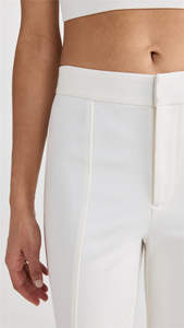 Oem produttore personalizzato Casual a vita alta <span class=keywords><strong>con</strong></span> cerniera a mosca <span class=keywords><strong>con</strong></span> <span class=keywords><strong>tasche</strong></span> <span class=keywords><strong>laterali</strong></span> a fessura e gamba aderente <span class=keywords><strong>pantaloni</strong></span> <span class=keywords><strong>bianchi</strong></span> da donna - Product Image 4