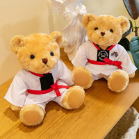 Jouets en peluche promotionnels, ours en peluche de karaté kung-fu, ours en peluche rembourré, jouet en peluche, ours en peluche doux, usine chinoise