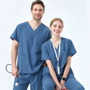 Médico de enfermería para mujeres Hospital Quirúrgico Scrubs Venta al por mayor Jogger Set Tejido Uniforme Top para el personal de Pakistán - Product Image 1