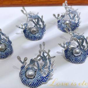 Ocean Coral High-End Women's <b>Brooch</b> Elegant Suit Pin with Natural Pearl and Zircon Exquisite European American <b>Fashion</b> - Product Image 2