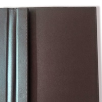 Couverture de menu en cuir PU marron A4 de haute qualité pour les fournitures d'hôtel de restaurants avec 4 vis fabriquées par Yimi
