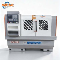 Torno CNC de Cama Plana CK6136, Horizontal, Automático, para Metal, de Alta Precisión, con Control GSK, para Taller Industrial