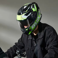 Nouveau casque de moto intégral modulable ABS certifié DOT à double visière Baige BY-558 Accessoires de conduite