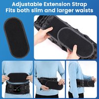 USB-Aufladbarer LED-Therapie-Heiz-Vibrations-Lendenwirbelstütze-Massagegürtel Aufblasbarer Rückendekompressions-Stützgürtel Taillenmassagegürtel