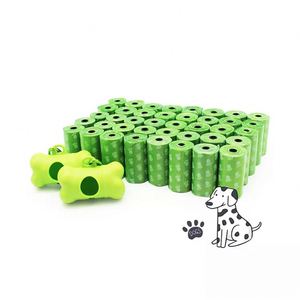Custom Flexography <b>Compostable</b> PLA Plastic Dog Waste Poo <b>Bag</b> Portable Biodegradable PBAT Cornstarch Dog Poop <b>Bags</b> - Product Image 1