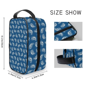 Top Quality Customs logo Blue Wash <b>Cosmetic</b> <b>Bags</b> Portable Toiletry <b>Bags</b> <b>Large</b> Size for Travel on Sale - Product Image 4