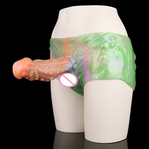 <b>Dildo</b> Pants Fantasy Animal Strap on Penis Pants for Women Men Masturbator Silicone Harness <b>Dildo</b> Sleeve - Product Image 3