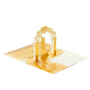 Thiệp cưới 3D sang trọng kiểu mới, thiệp gấp giấy in họa tiết đáng yêu, trang trí đám cưới - Product Image 5