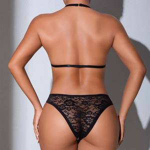 تصميم جديد حمالة صدر نسائية بحمالة صدر سوداء مثيرة من قطعتين مبشرة طقم ملابس داخلية مثيرة - Product Image 4