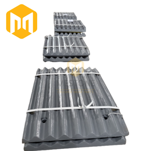 C100/C140 frantoio a mascelle parti di usura Mn18 Mn22 Manganese piastra fissa mobile mascella pressofusione 1 pezzo MSD- 814320037300 - Product Image 1