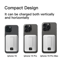 Chargeur sans fil magnétique transparent à charge rapide avec support, batterie externe portable 10000 mAh, promotion, personnalisation