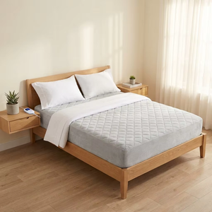 Surmatelas chauffant électrique 220V, taille Queen, 10 réglages de chaleur, arrêt automatique, lavable en machine, pour <span class=keywords><strong>literie</strong></span> d'hiver - Product Image 6